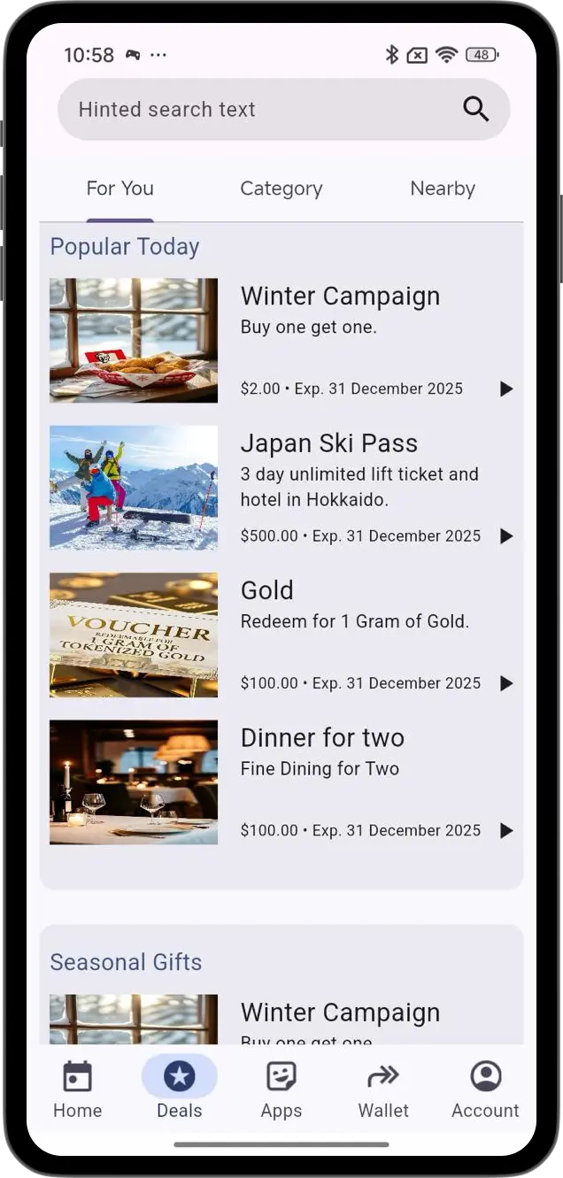 Mobile app screenshot 2